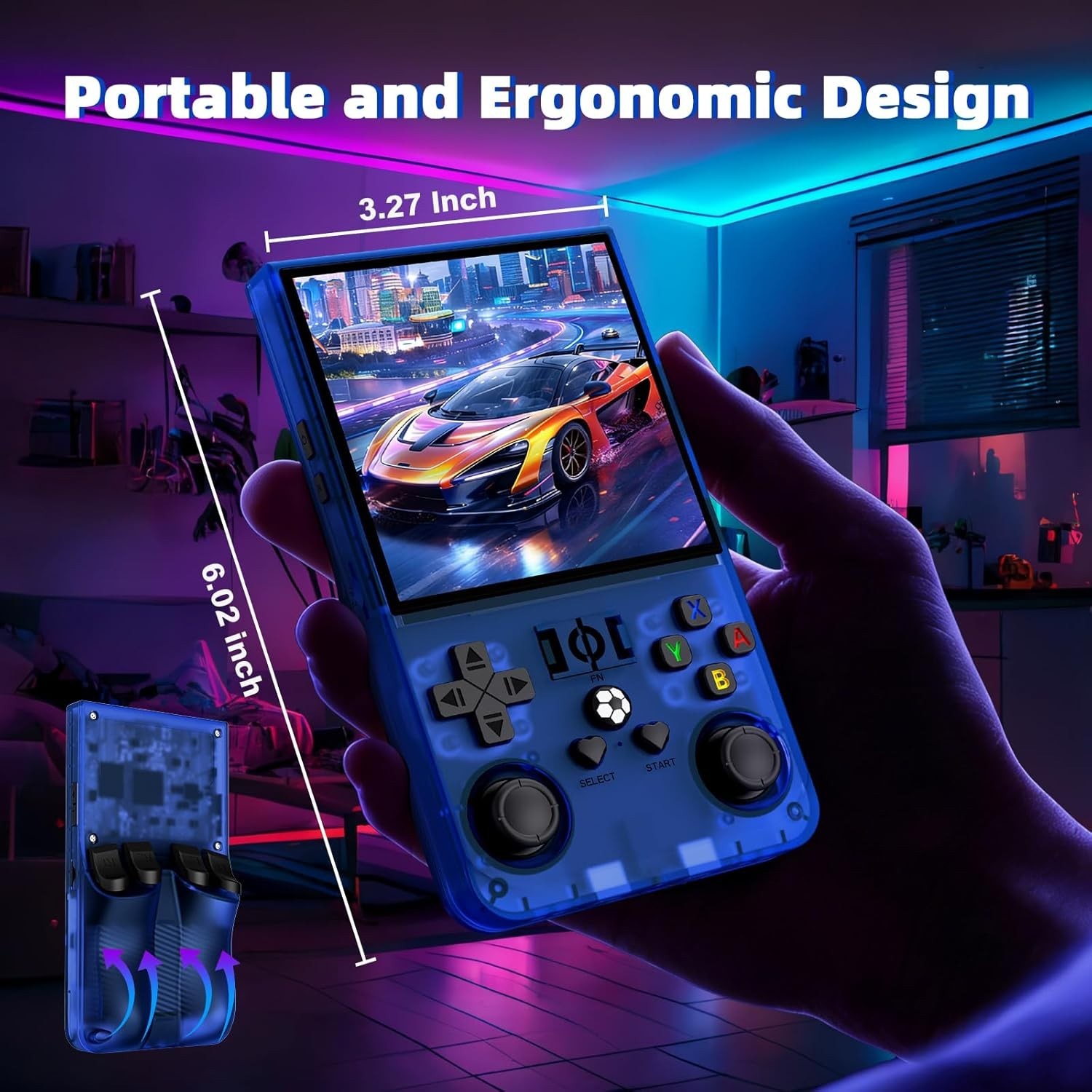High-Performance R36MAX Handheld Console with 18000 Retro Games & Durable Screen