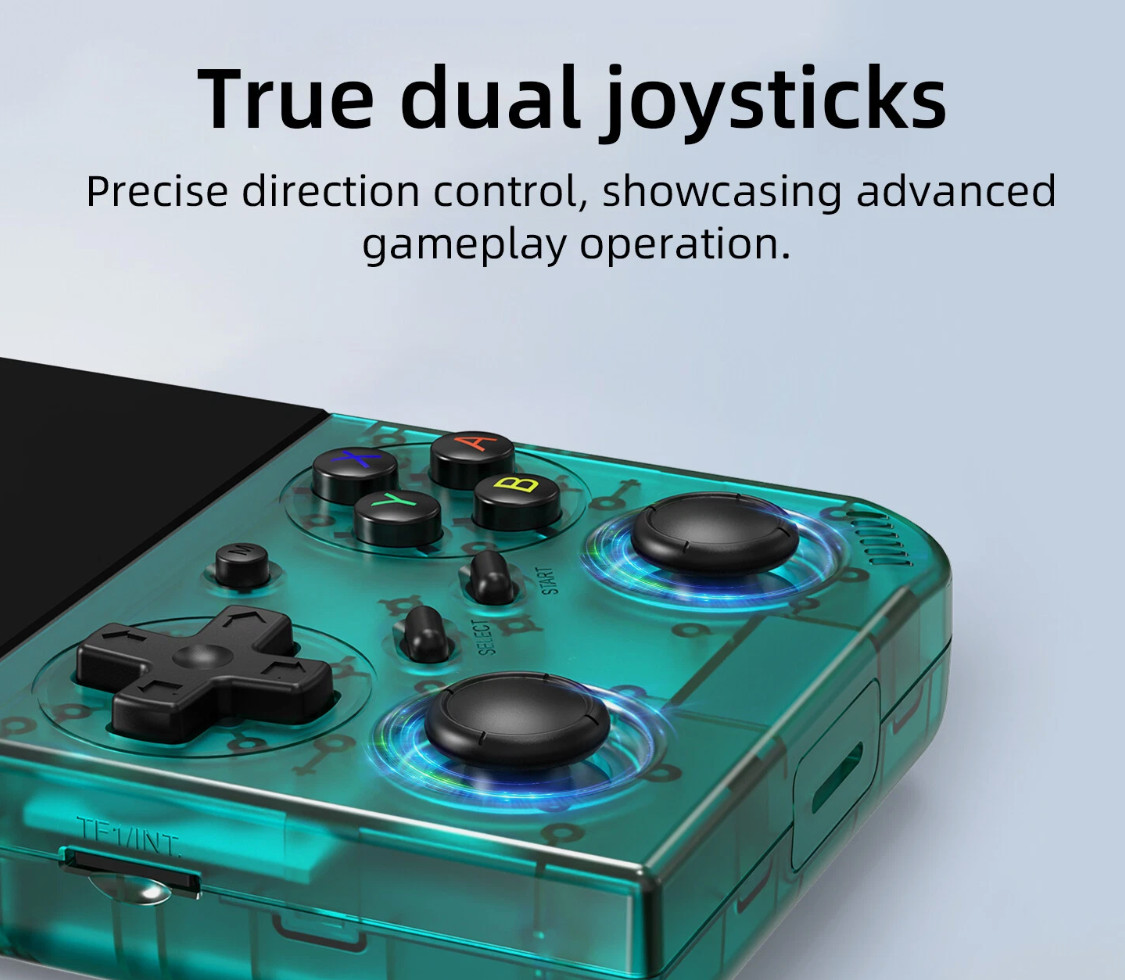 Anbernic RG35XX Pro-Teal|Fully Loaded 256GB Knulli Gladiator II|Power On & Play