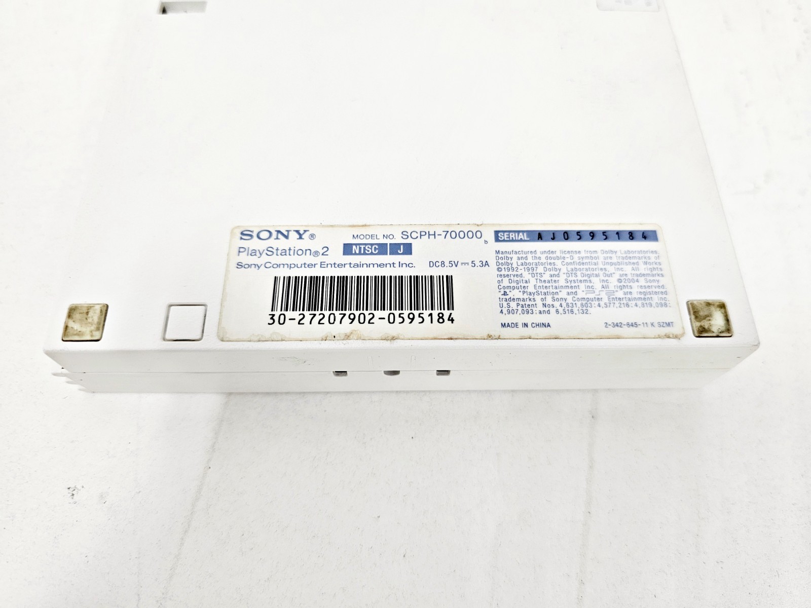 Sony Playstation 2 Slim White SCPH-70000 Console Set 184 Japan
