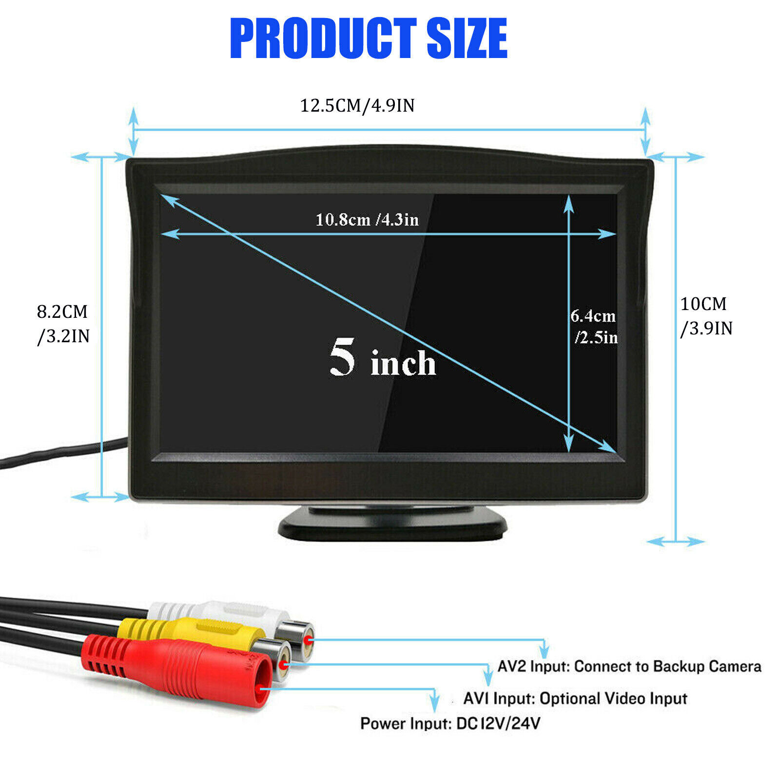 5″ Backup Camera Wireless Car Rear View HD Parking System Night Vision + Monitor