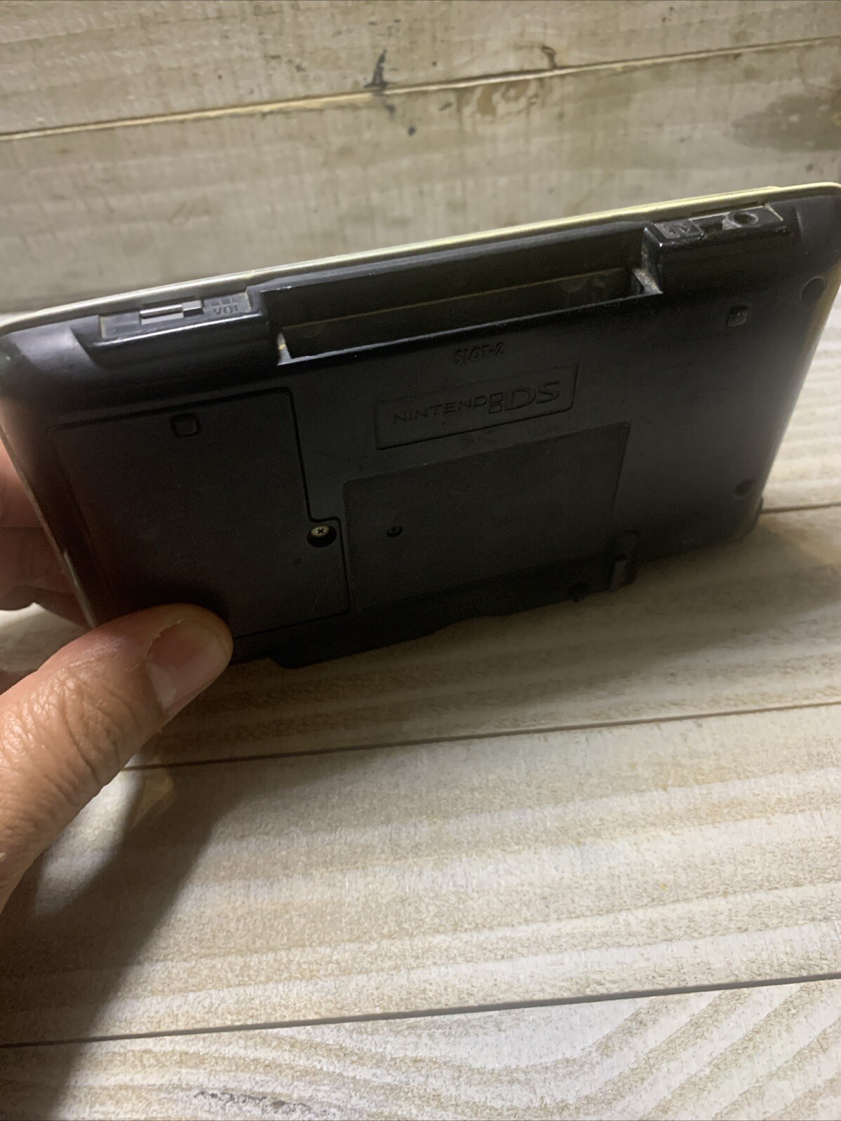 Original Fat Nintendo DS Silver W/ Stylus No Charger