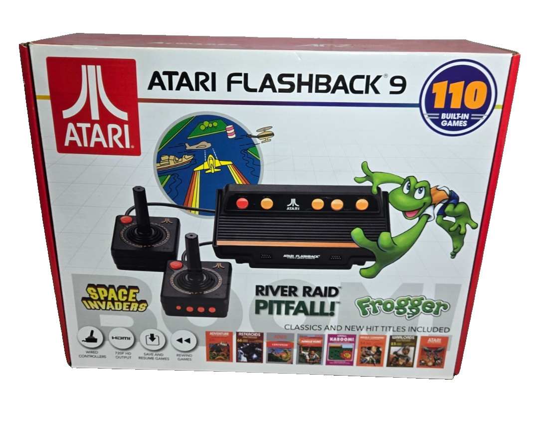Atari Flashback 9 – Game Console w/ 110 Built-in Game & Wired Joysticks (AR3050)
