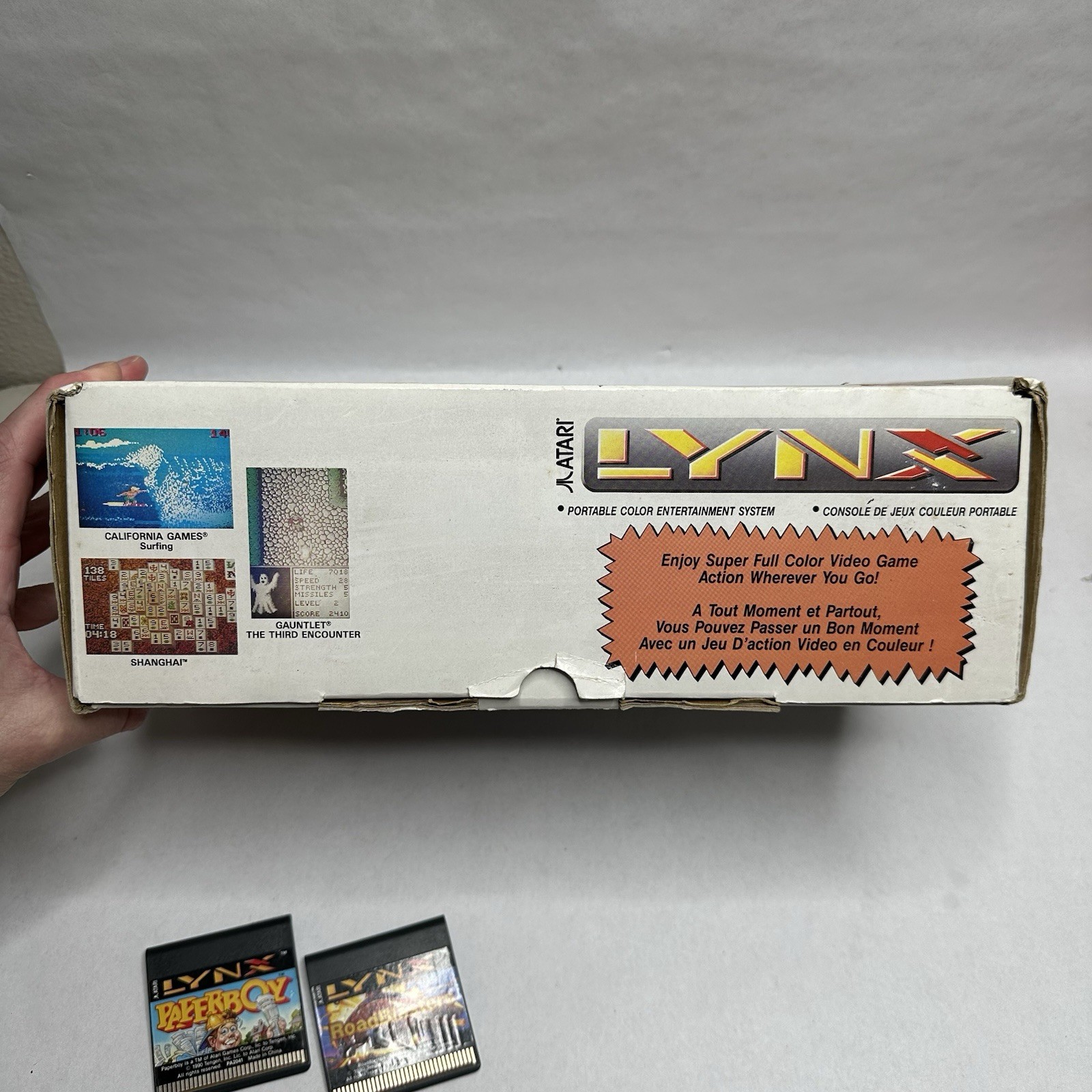 Atari Lynx Gaming System with Original Box Tested and 11 Games Power Cord READ