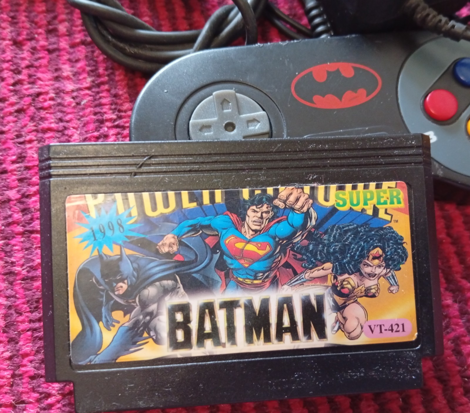 Dendy BATMAN rare console 90s – 60pin Famicom Pegasus Famiclone working