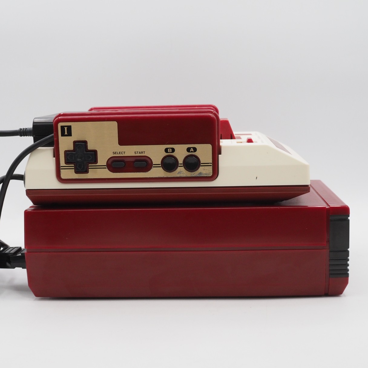 Nintendo Famicom + Disk system Console Boxed Belt Replaced Tested w/ Mario games