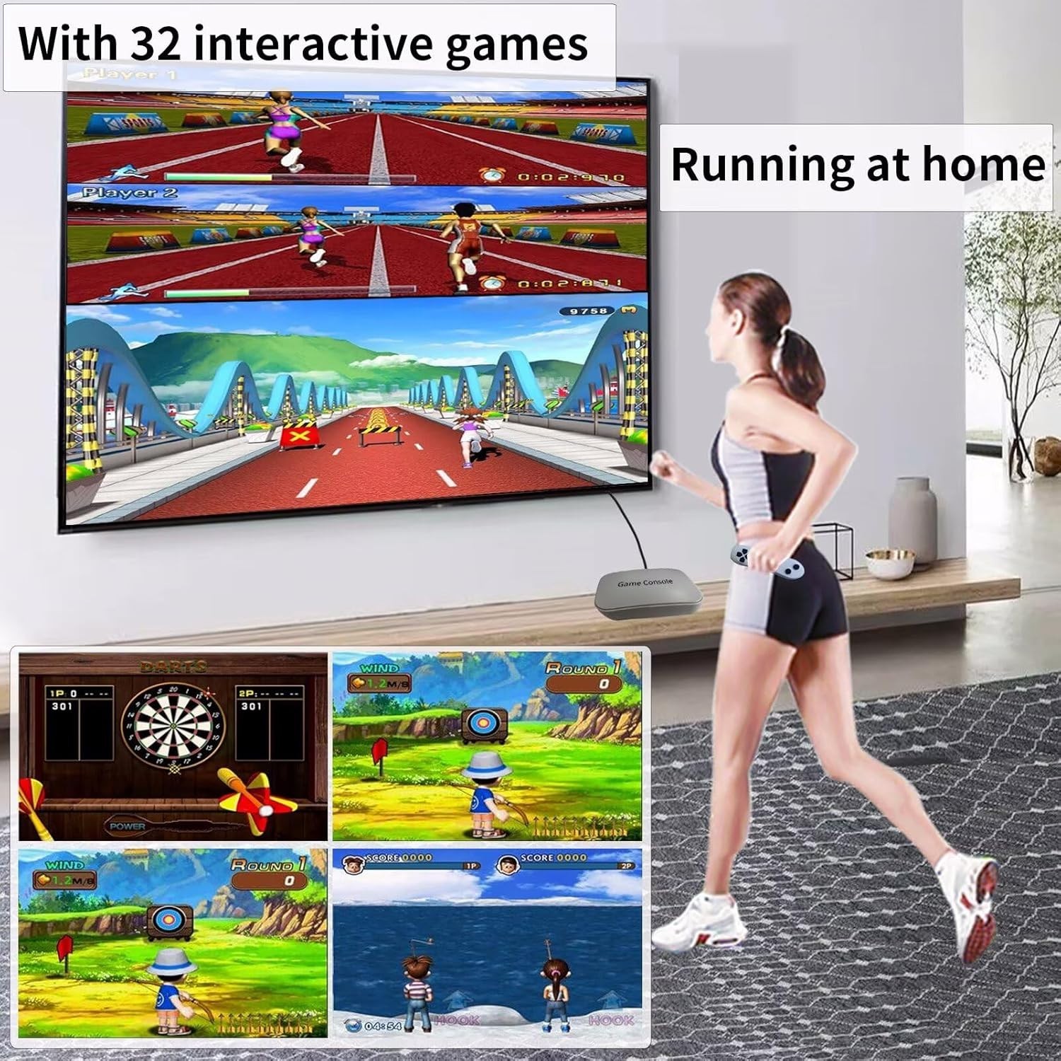 TV Game Console Built in 100+ Gam ES, Video Game Machine with 2.4G Wireless G…