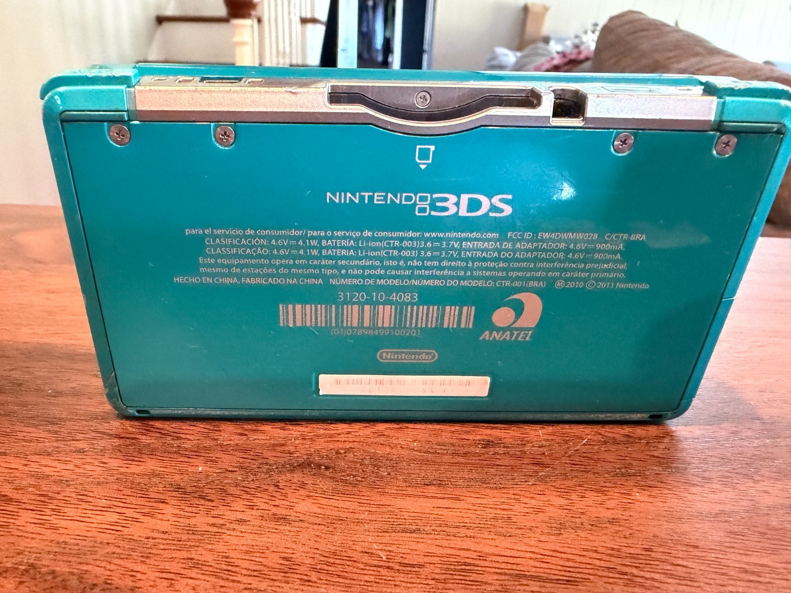 Nintendo 3DS Teal Bundle – 6 Games, Charger & Carrying Case