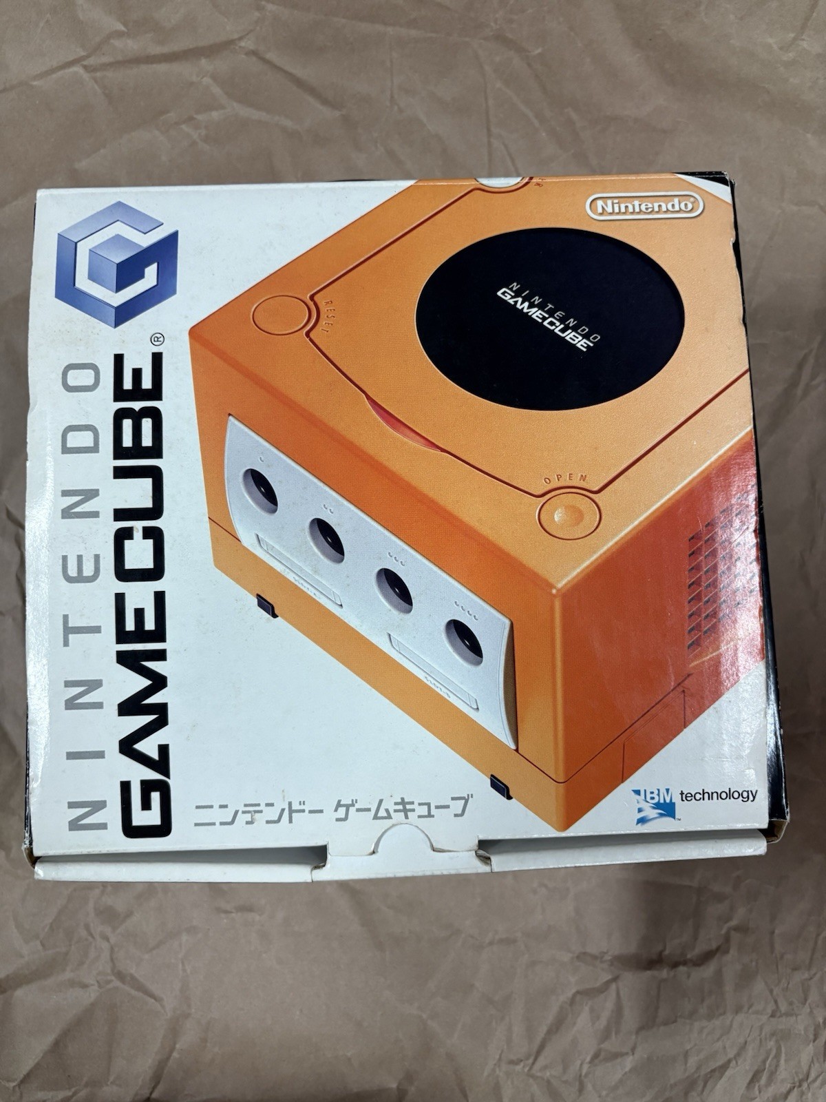 Nintendo GameCube Orange Console NTSC-J Japan with Controller, AV Cable, Box