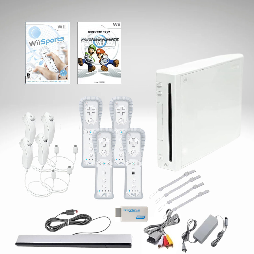 Nintendo Wii Console HDMI Set RVL-001 Region Free 1-4 Controllers Game Choice