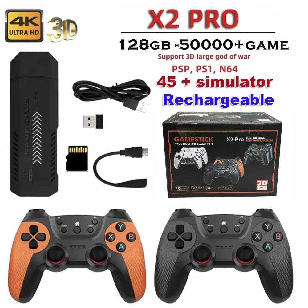The X2 Pro video game console comes with 50,000 retro games and over 40 emulator