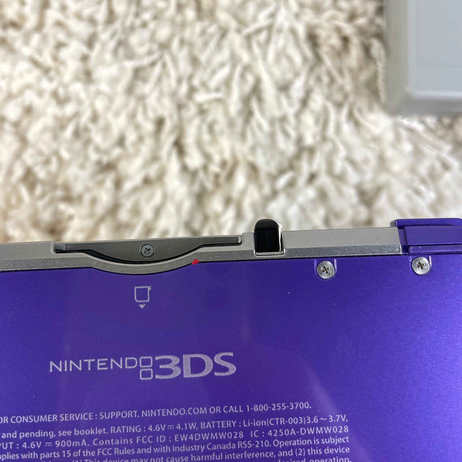 Nintendo 3DS Midnight Purple Handheld Console System CTR-001 Tested
