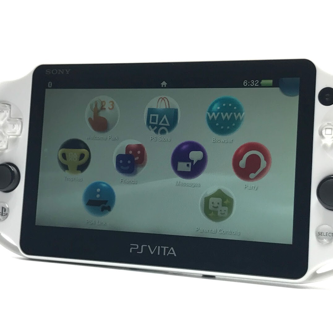 SONY PS Vita Glacier White PCH-2000 Slim LCD Wi-Fi w/ Charger “Mint”