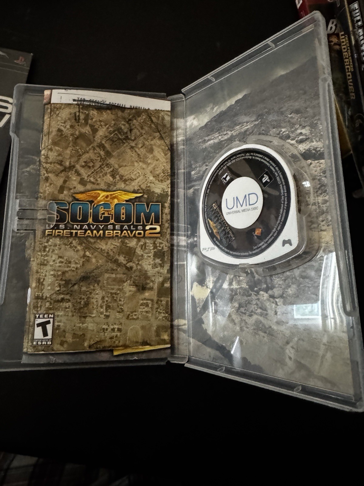 Sony PSP-1001 PlayStation Portable Black W/ Games Manhunt 2 Charger Tested Works