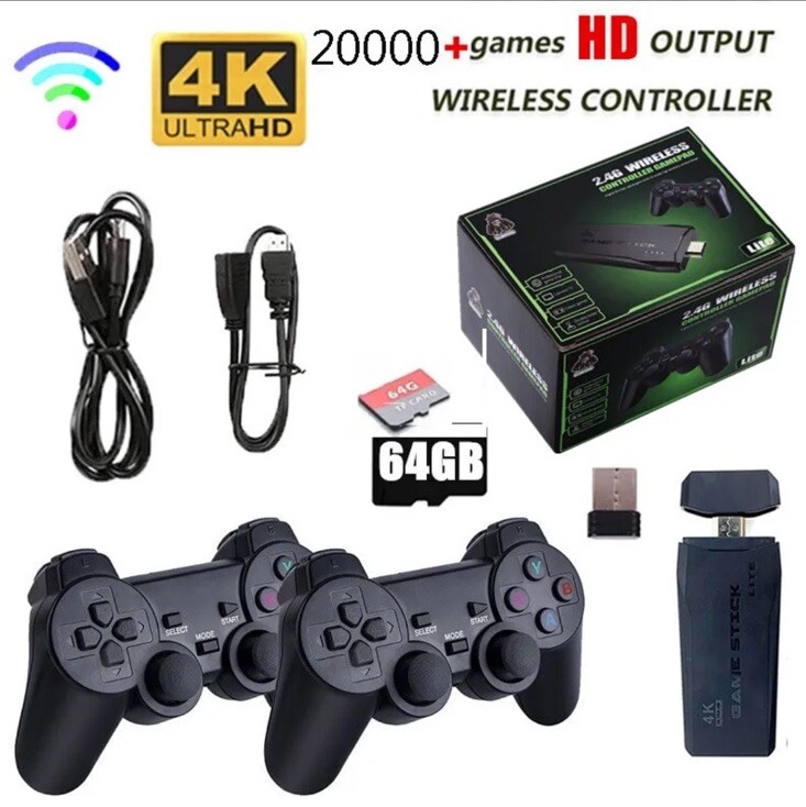 Dual 2.4G Wireless Premium Controllers 20000+ Games 4K HDMI Retro Game Console
