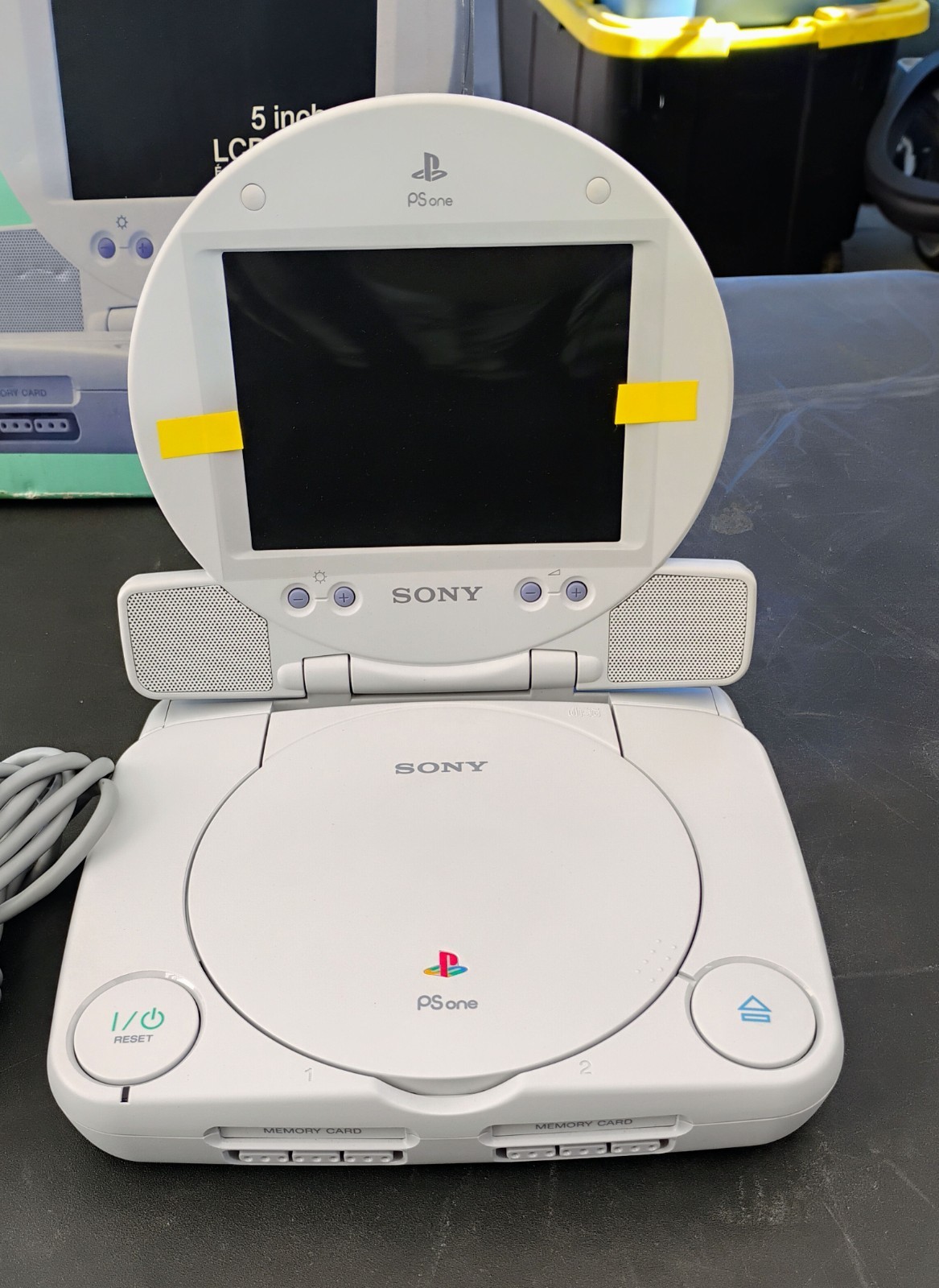 PSOne Combo Ps1 With LCD Screen, Box, Manuals, Power, AV cable CIB