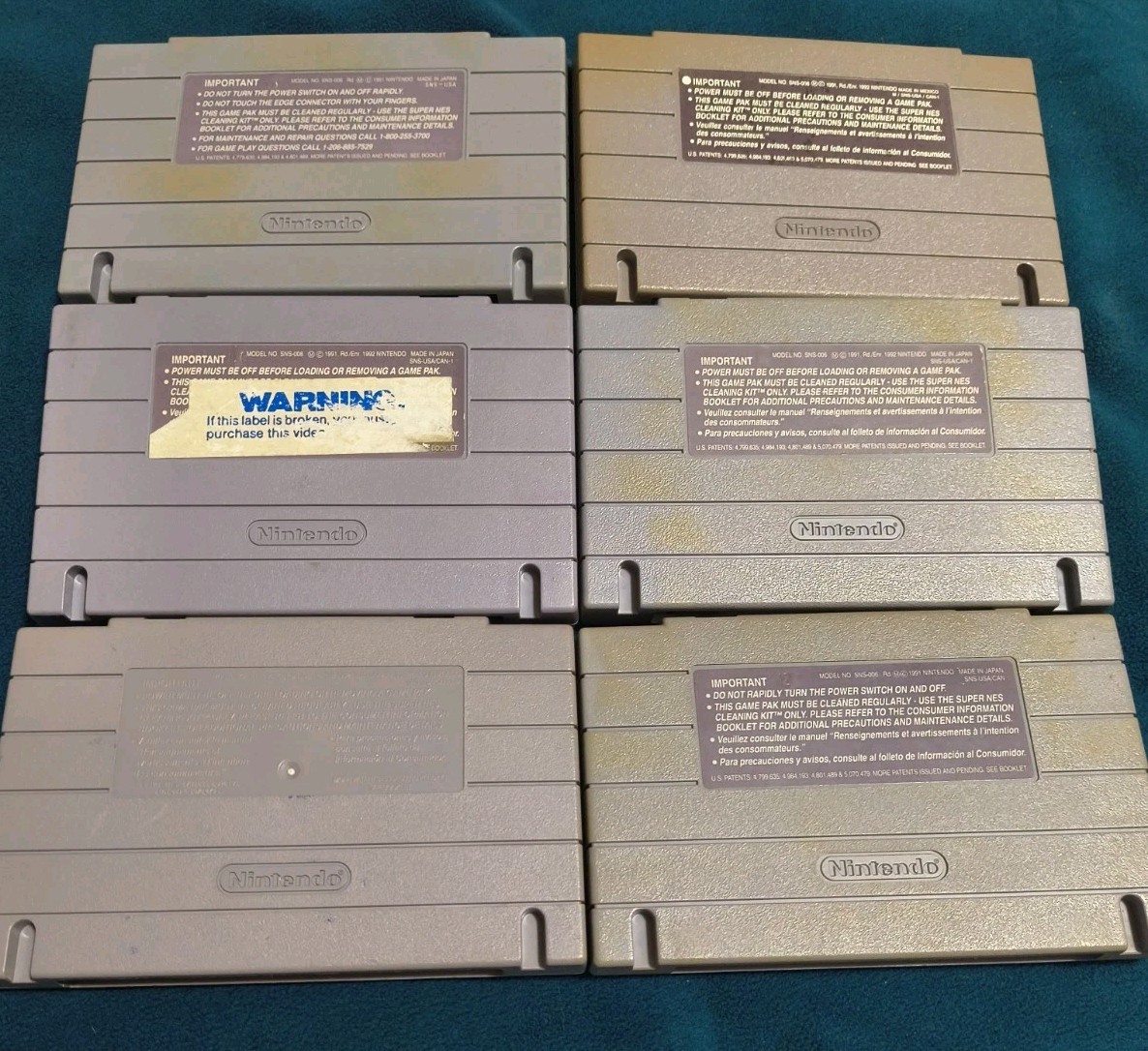 Nintendo SNES SNS-001 Home Console + 2 Controllers & 7 Games Tested Working