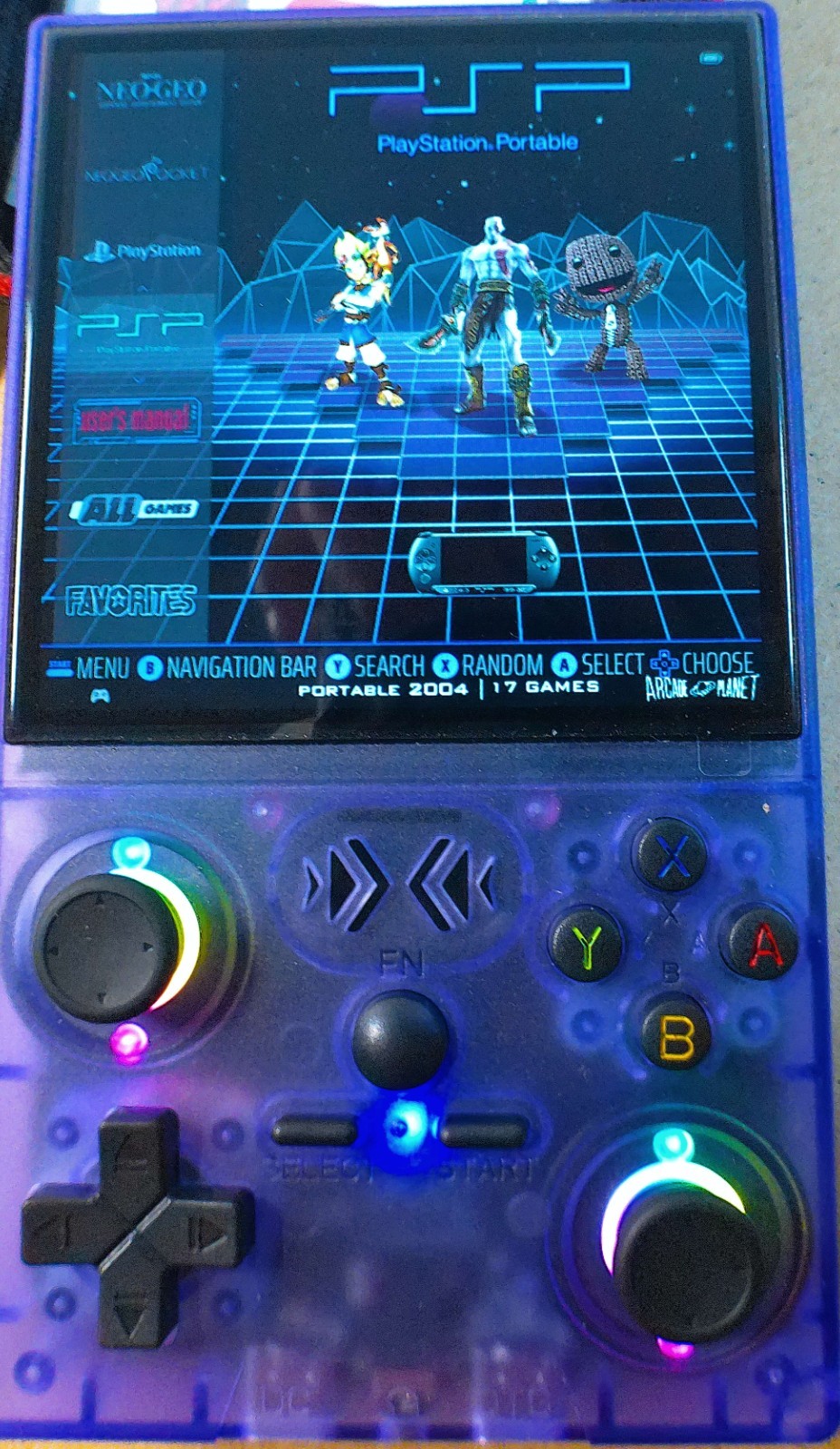 XF40V Retro Handheld Game Console Purple