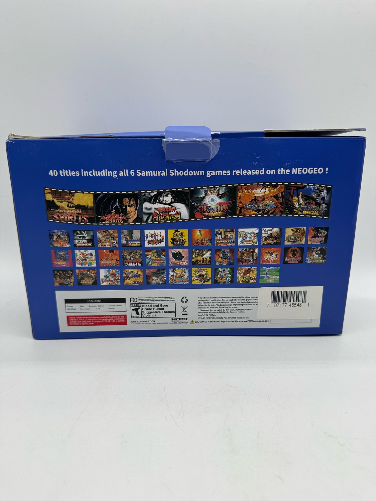 SNK NEOGEO Mini Samurai Shodown Bundle Ukyo Tachibana Blue