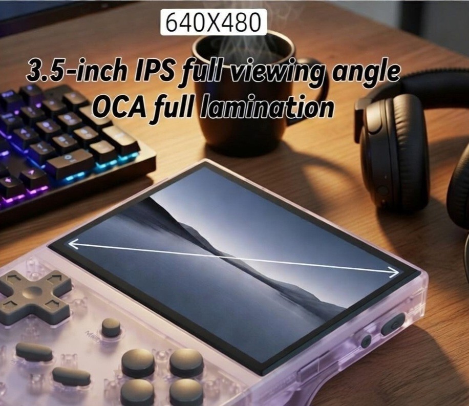 Anbernic RG35XX Plus 64GB Clear Purple Handheld Linux Quad Core Gaming Console