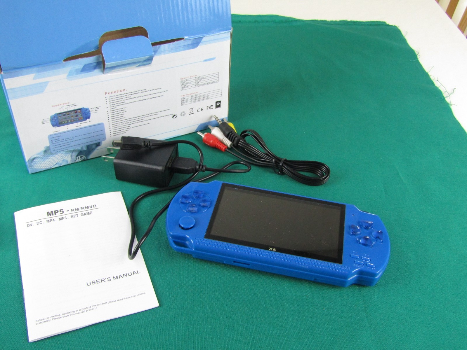 PSP Handheld Game Machine X6 8GB 4.3 TFT Screen Games Music Camera E-Book