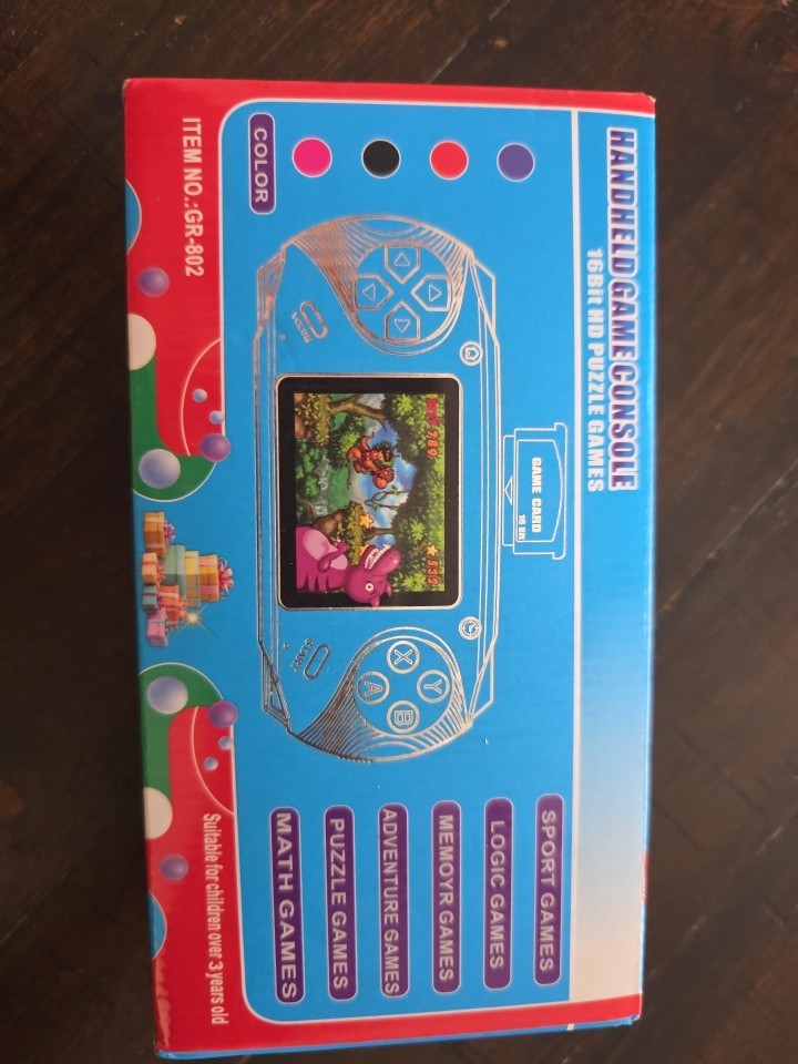 16 Bit Handheld Game for Kids, 3.0” Large Screen Retro Gaming Player, Preloaded