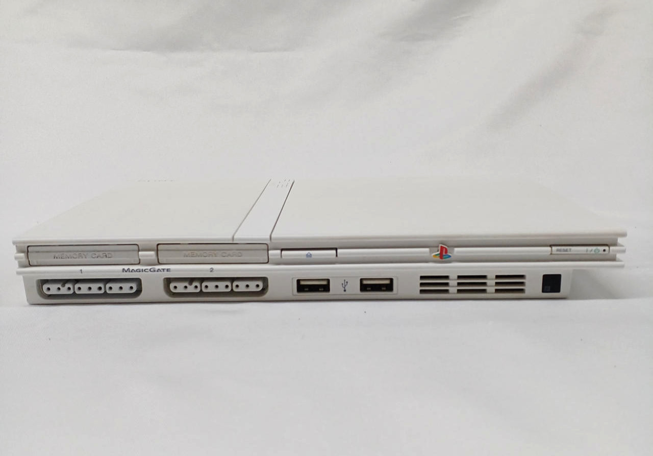 SONY PlayStation 2 SCPH-75000 Ceramic White Slim Console w/ Controller Rank:B