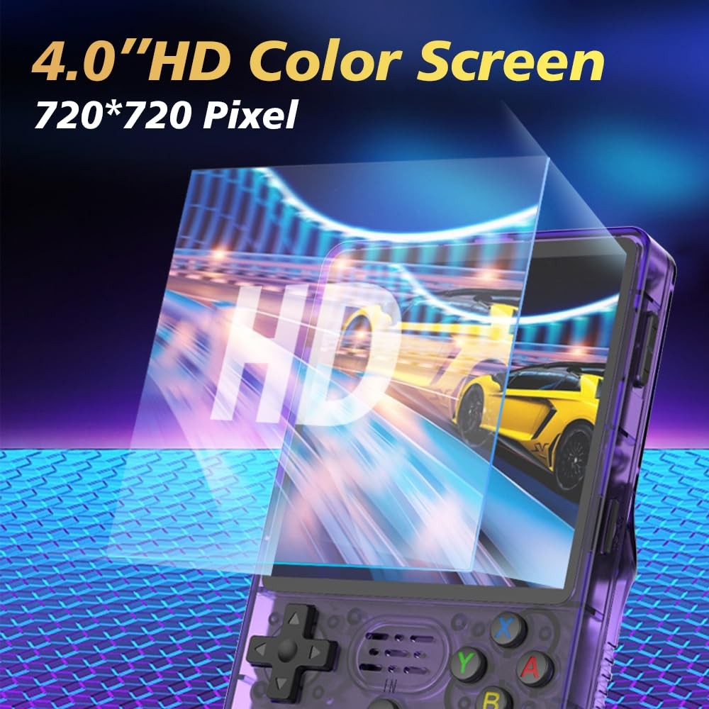 HatiLuminis R36plus Handheld Retro Game Console 4.0-inch IPS Screen,Preloaded…
