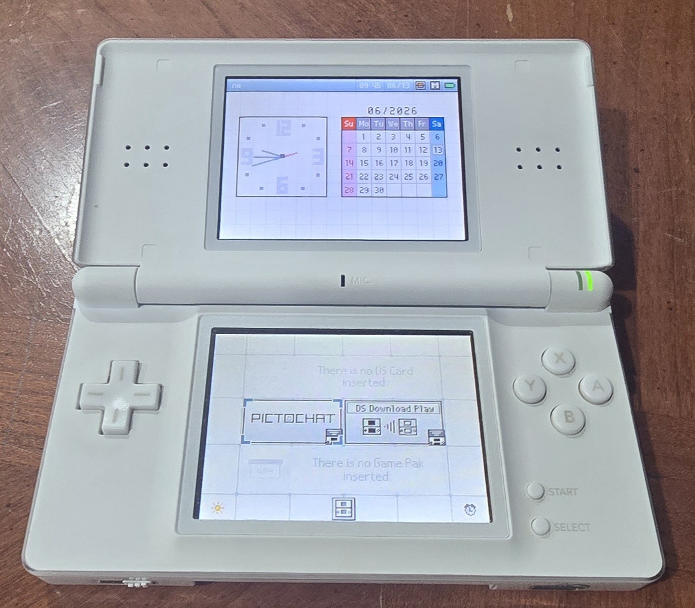 Nintendo DS Lite Polar White Handheld Gaming System with Nerf Case & Mario game!