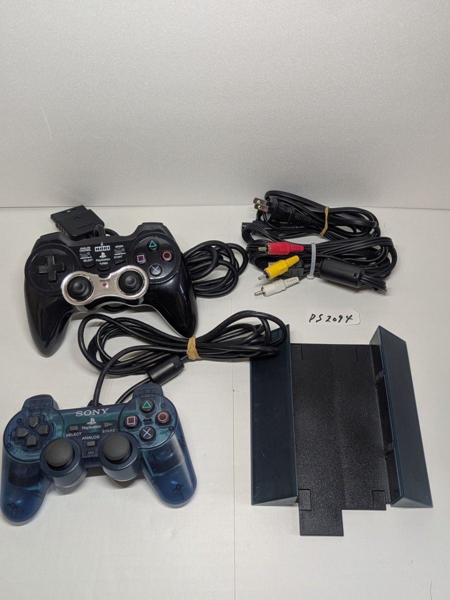 PS2 SCPH-37000 Ocean Blue Limited Console Set tested includes stand NTSC-J Japan