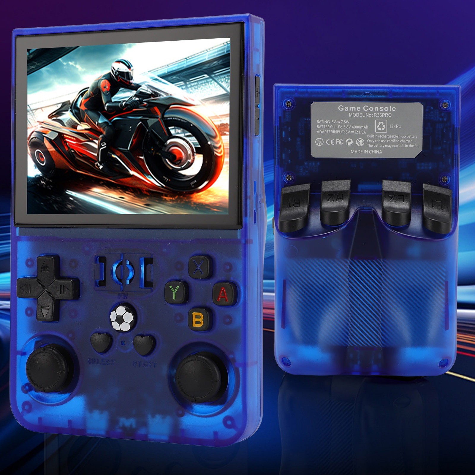 R36PRO Handheld Game Console 3.5 Inch IPS Screen 640×480 Open Source Game P YAKN