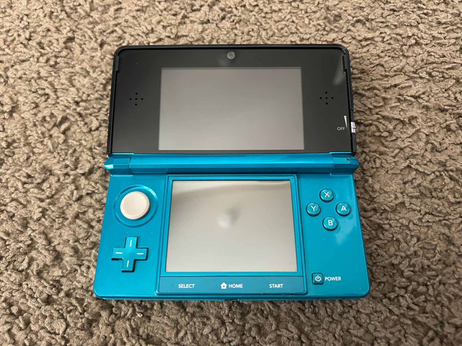 Nintendo 3DS Handheld System Aqua Blue + Pokemon: Alpha Sapphire bundle lot