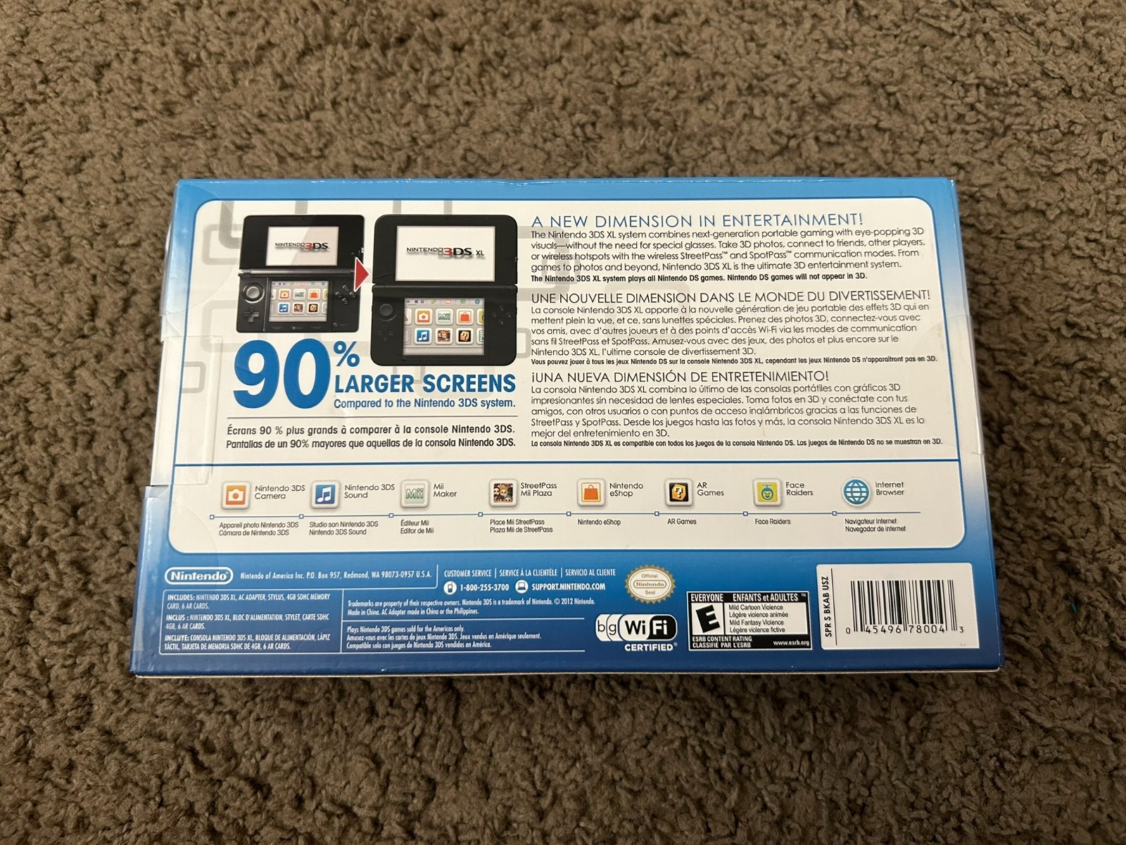 BRAND NEW Nintendo 3DS XL Handheld System – Blue/Black Console Factory Sealed!