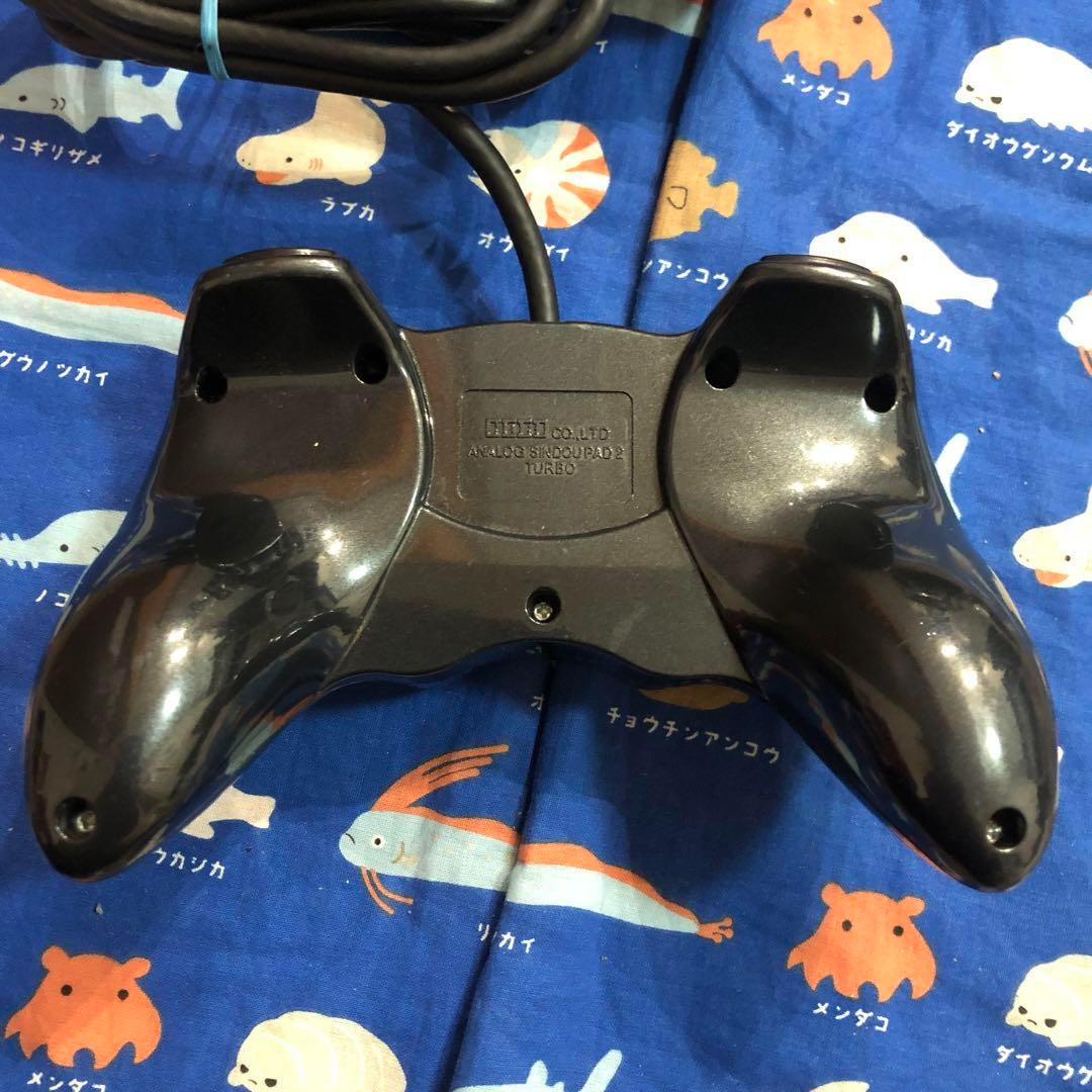 Hori Analog Sindou Pad 2 Turbo Controller Black Sony PlayStation 2 Used From JP