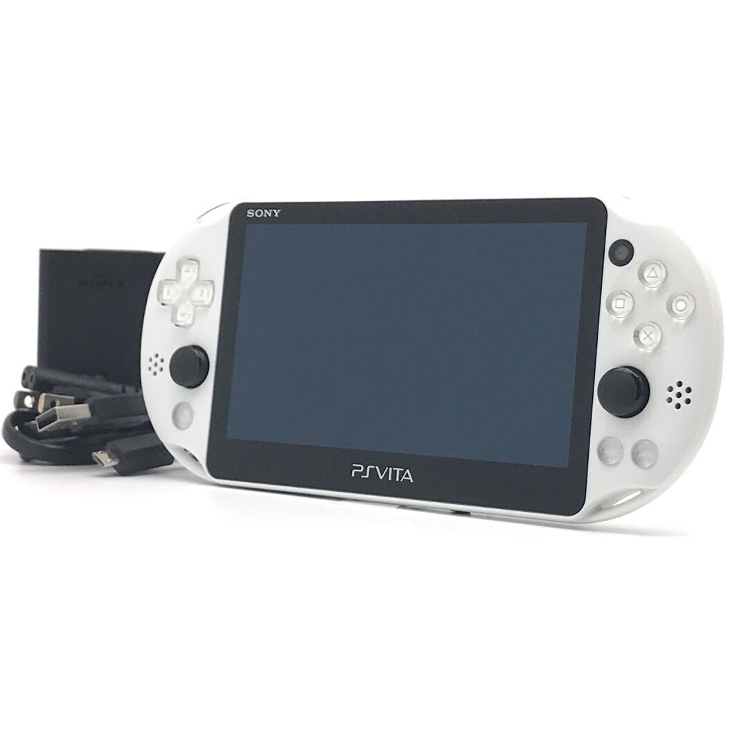 SONY PS Vita Glacier White PCH-2000 Slim LCD Wi-Fi w/ Charger “Mint”