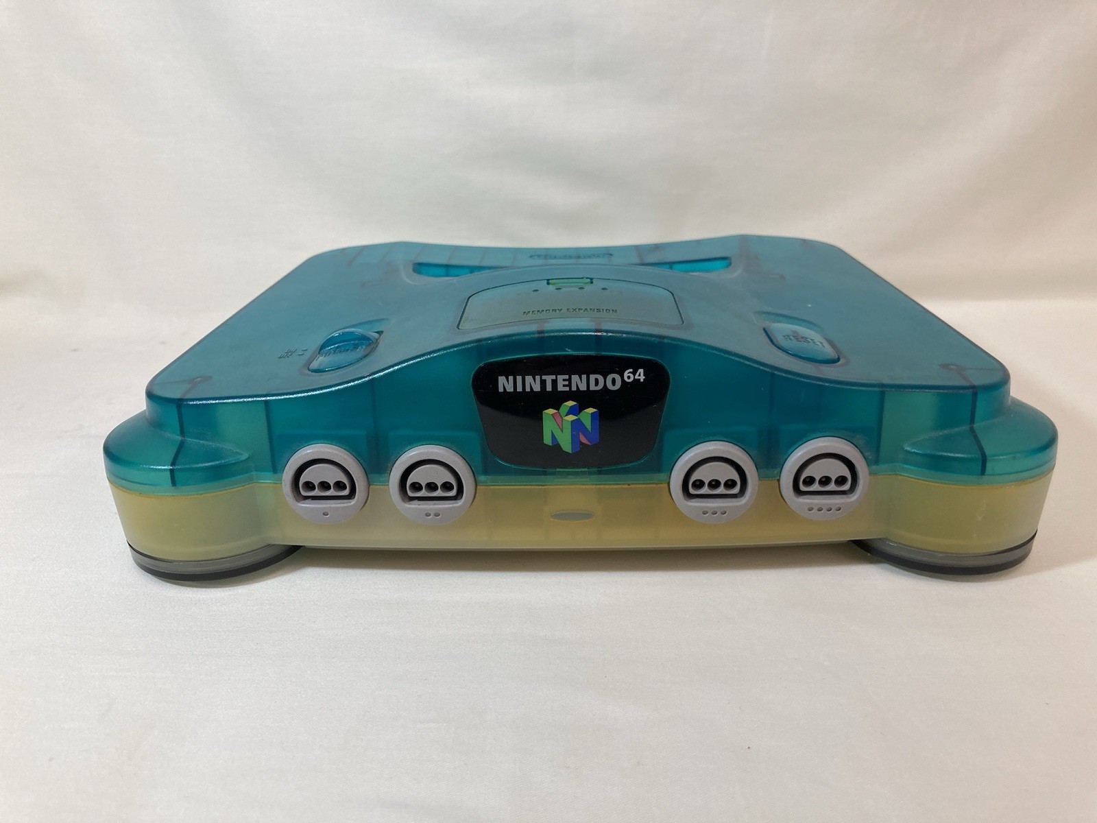 [g1470]Nintendo 64 Ice Clear Blue Console Controller Used Japan Seller N64
