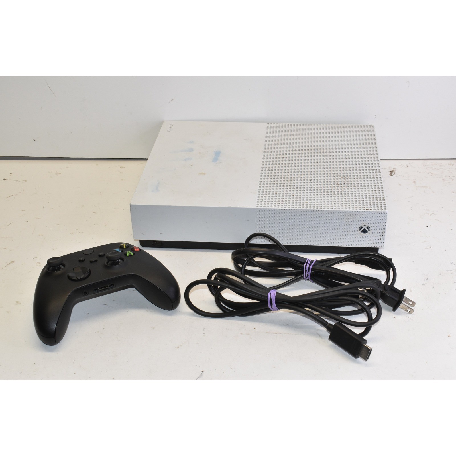 Microsoft Xbox One S All Digital White Console Black Controller Bundle 1TB
