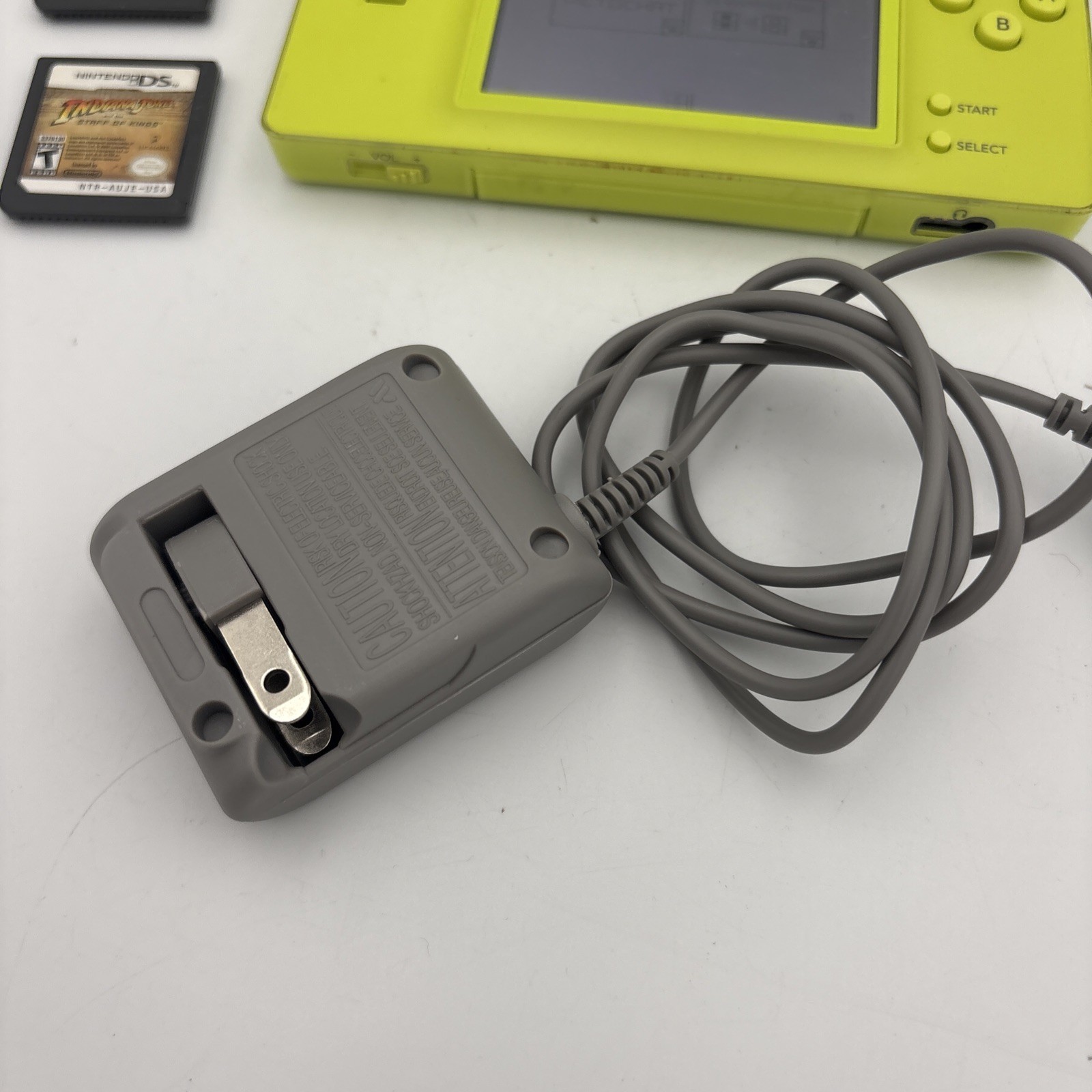 Nintendo DS Lite Lime Green Handheld W/ Charger and Stylus 2 Games New Battery!