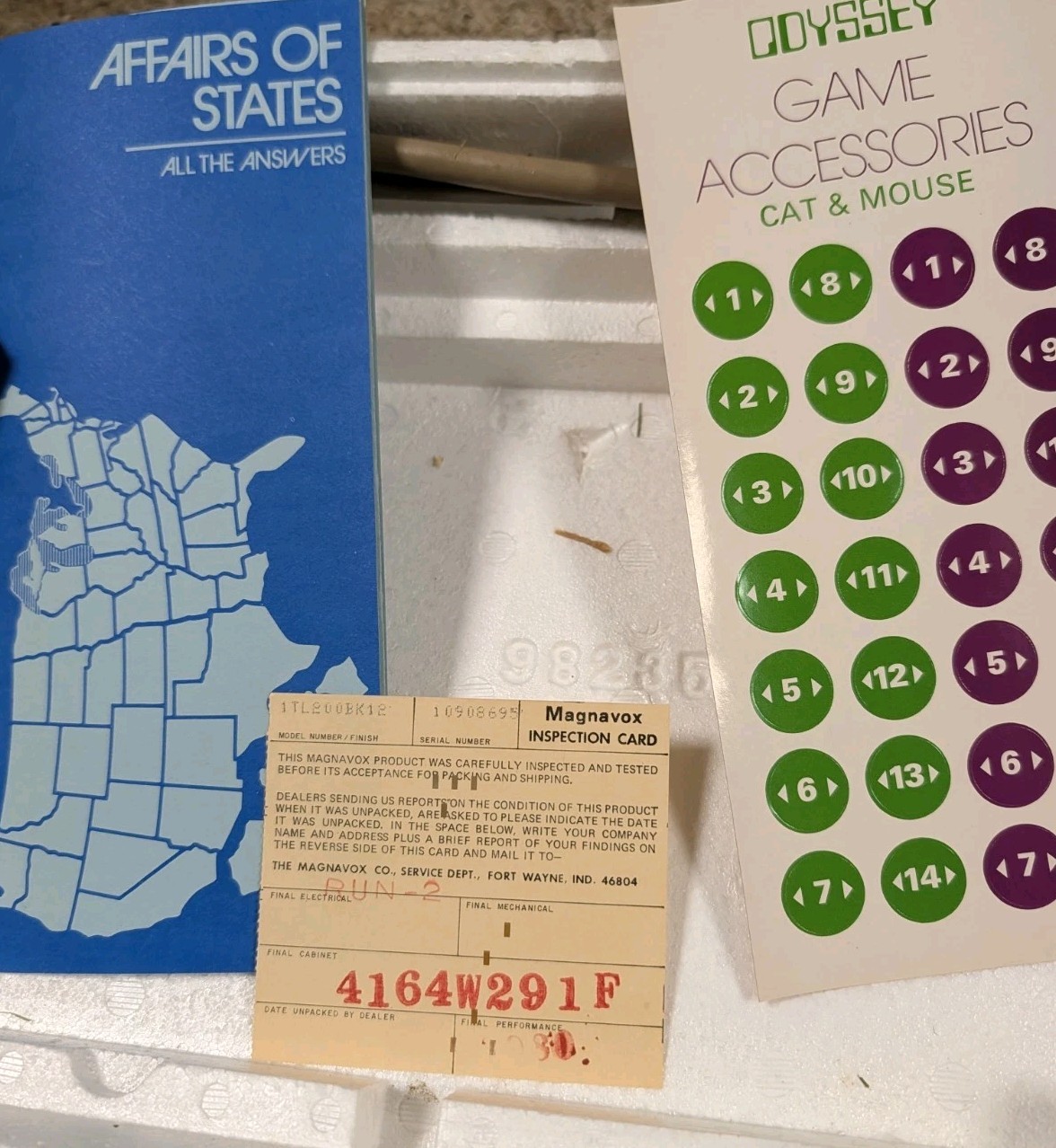 Magnavox Odyssey Console 1TL200 Original Box Overalys Chips Untested PARTS 1972