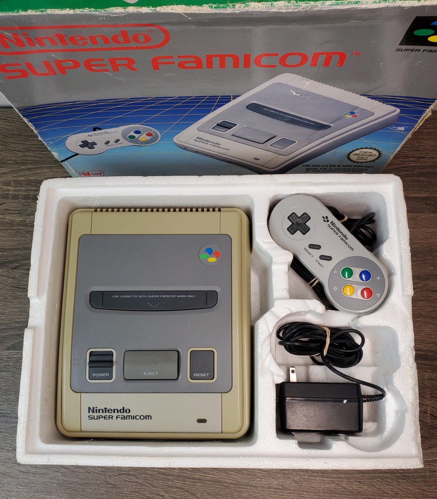 Nintendo Super Famicom Console With Box & Game SHVC-001(Read Description) Tested