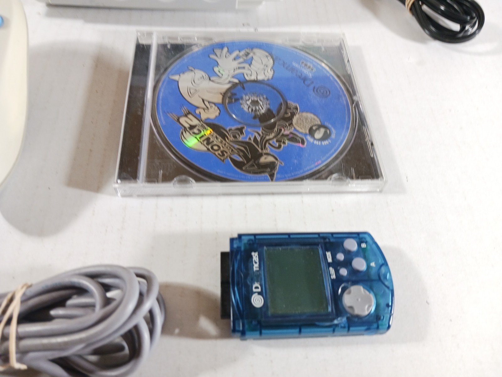 SEGA Dreamcast Console Bundle Tested Working Sonic Adventure 2 Disk Set Lot
