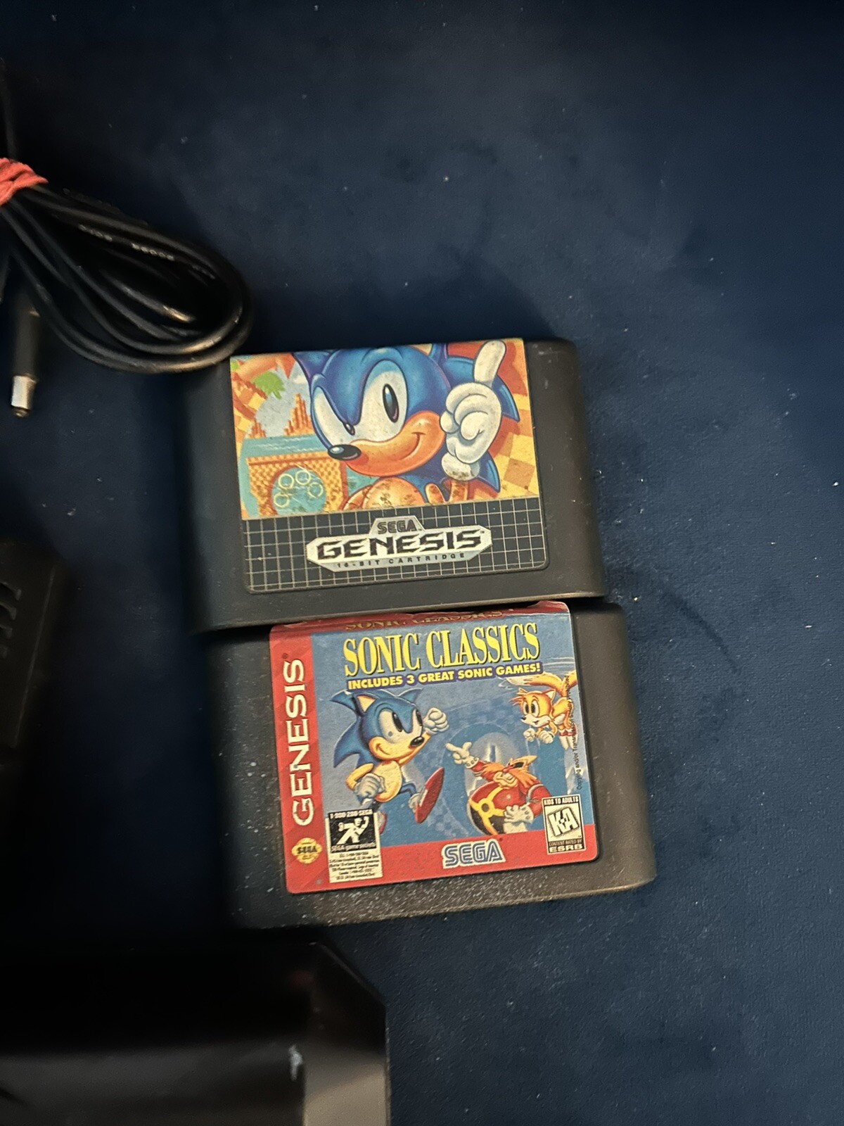 Sega Genesis Model 1 MK-1601 Console With Sonic The Hedgehog TESTED!