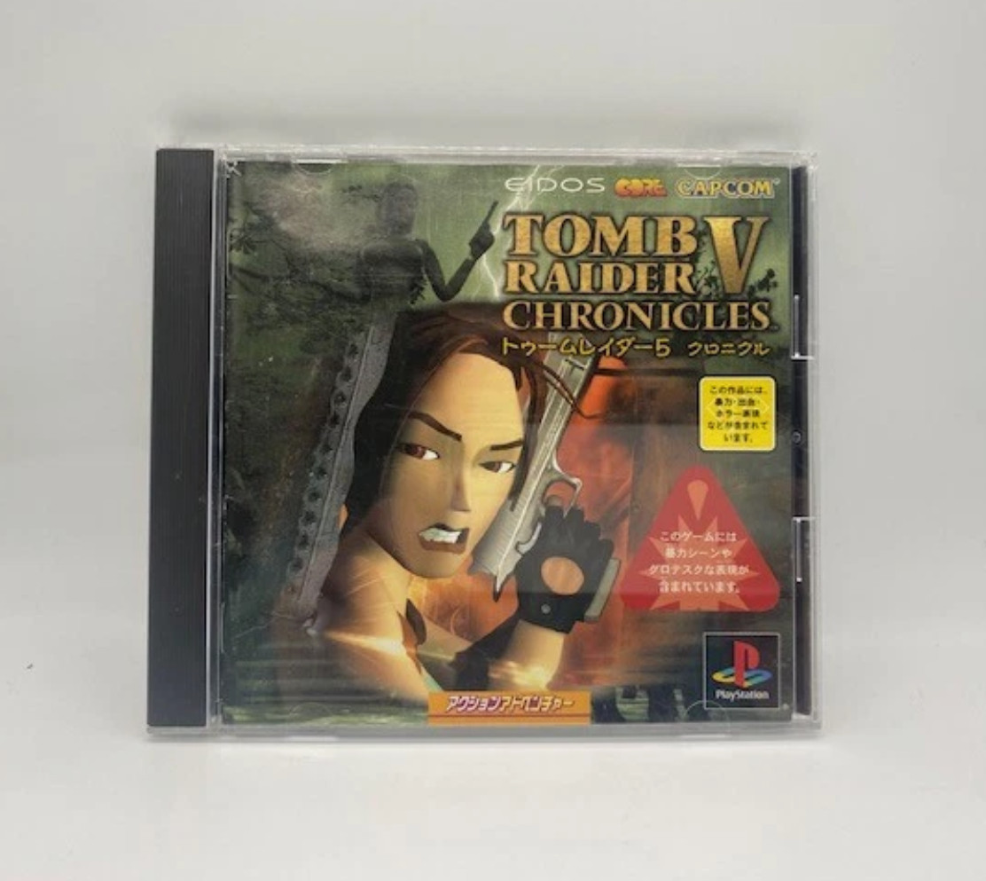 PS2 Playstation2 Console w/ TOMB RAIDER 1-5 set Slim Black SCPH-70000 JP Ver.
