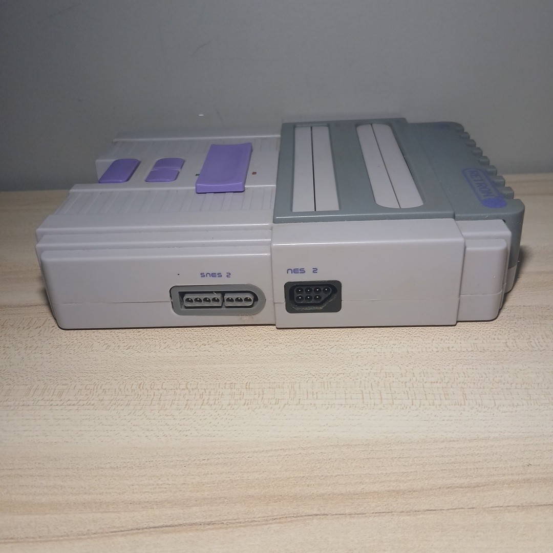 Hyperkin Retron 2 NES SNES Console Gray Purple TESTED WORKS