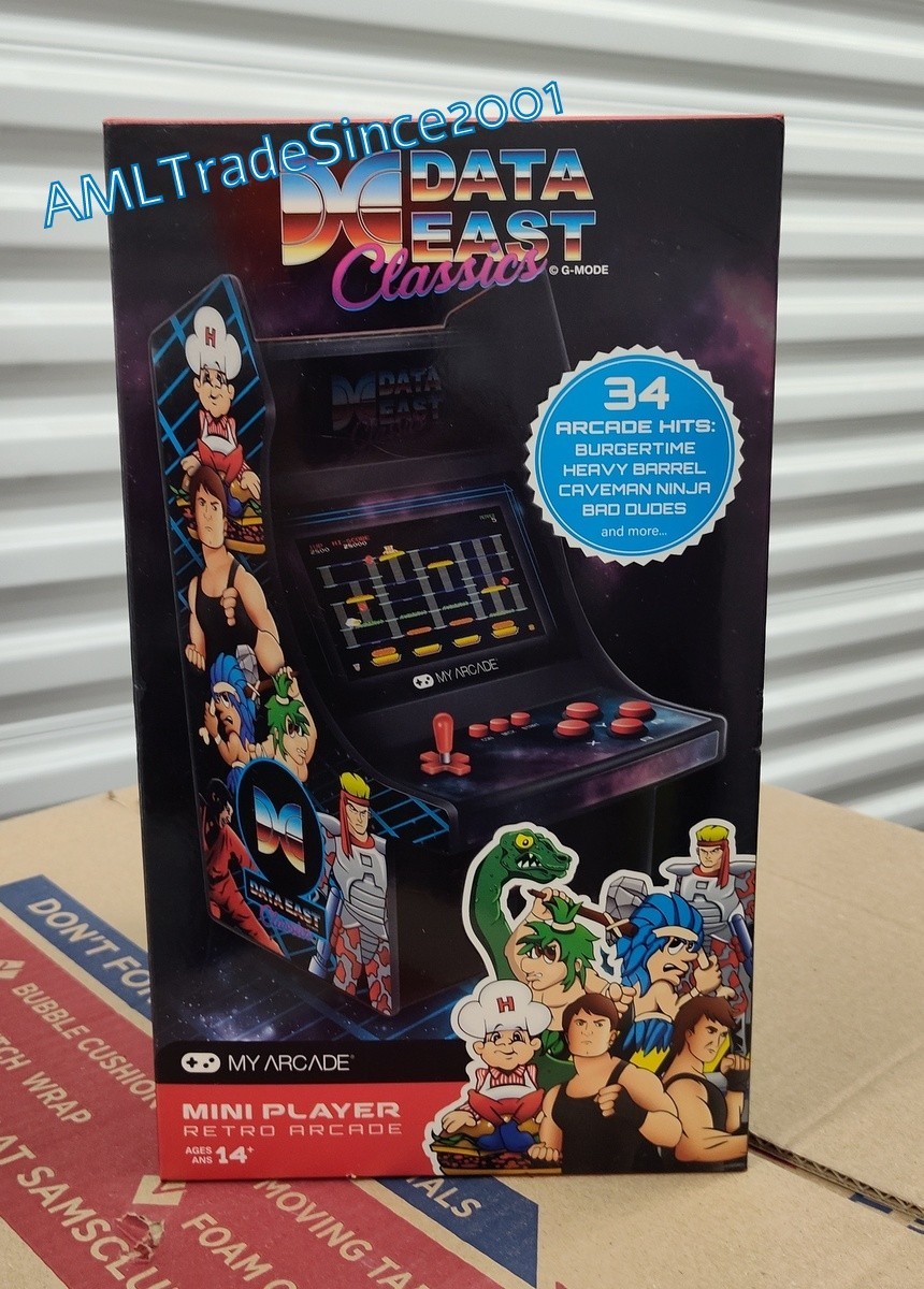 NEW My Arcade DGUNL-3200 10 inch Mini Retro Arcade Machine Data East 34 Games