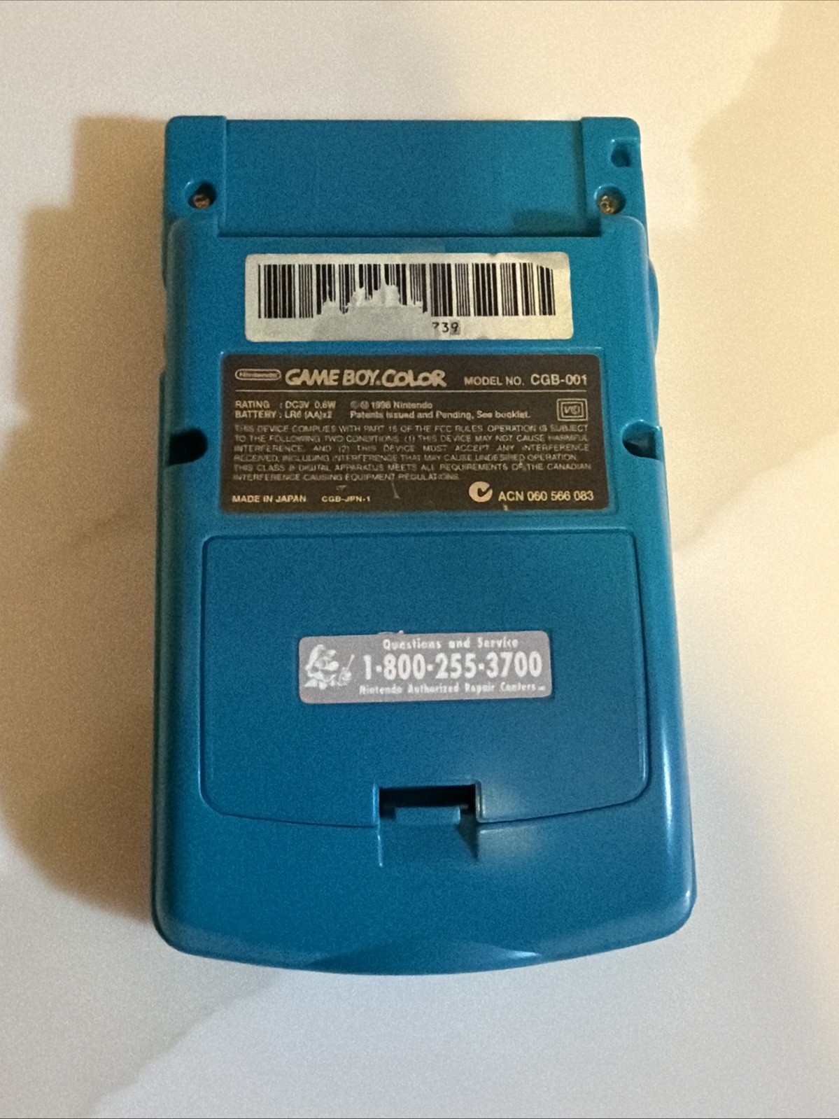 Nintendo Game Boy Color Handheld Game Console Teal Very Nice Tetris Not Included