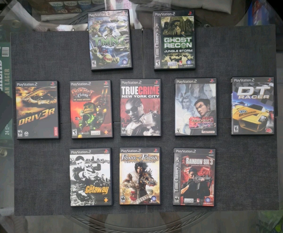 Sony PlayStation 2 Fat Console PS2 Bundle Lot – 10 CIB Games SCPH-35001 Tested!