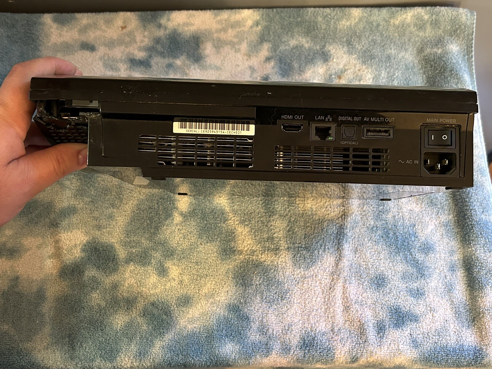PARTS OR REPAIR Sony PlayStation 3 CECHE01 Backwards Compatible System AS IS !!