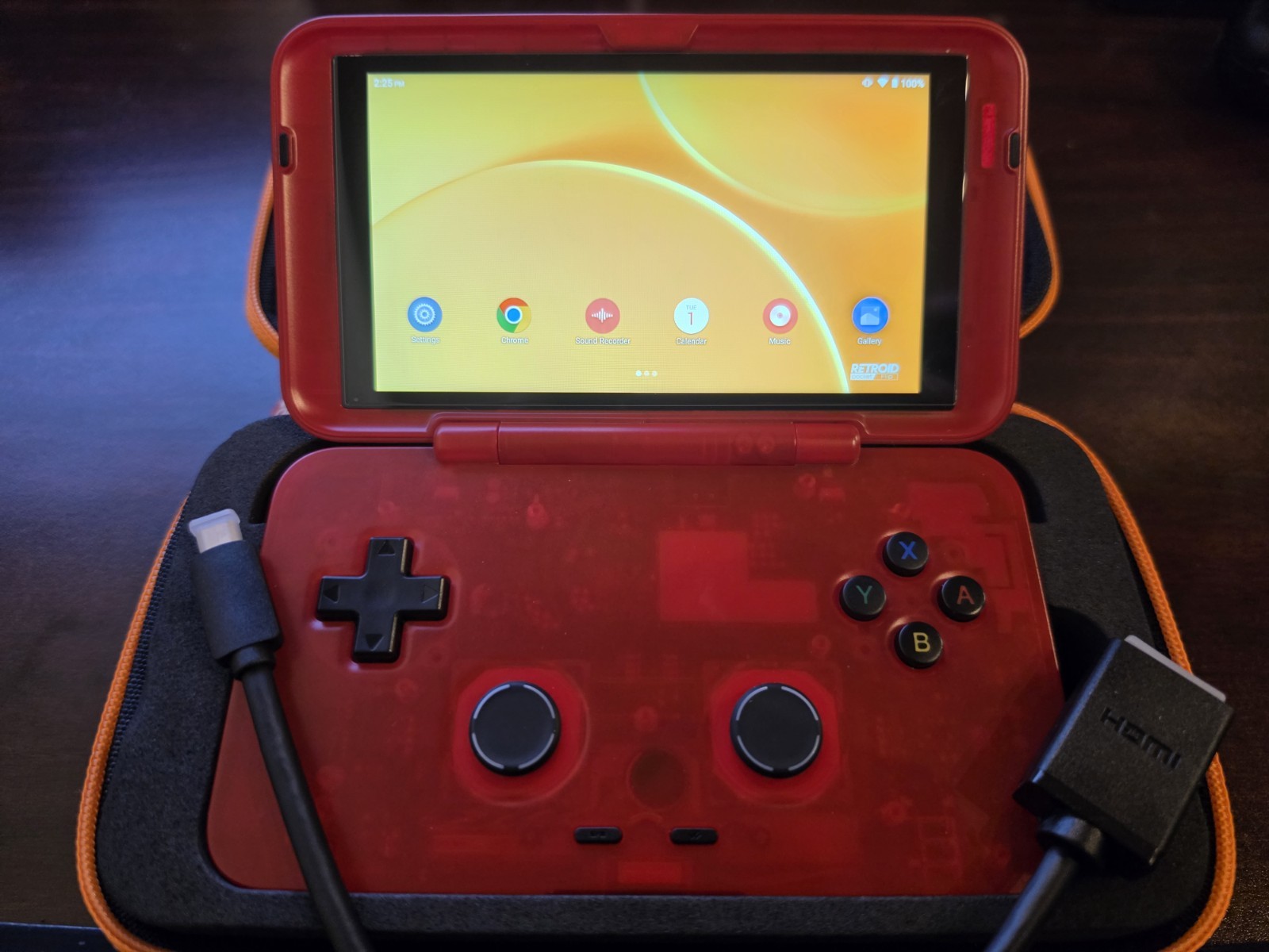 Retroid Pocket Flip 1 Gaming Handheld, Watermelon color