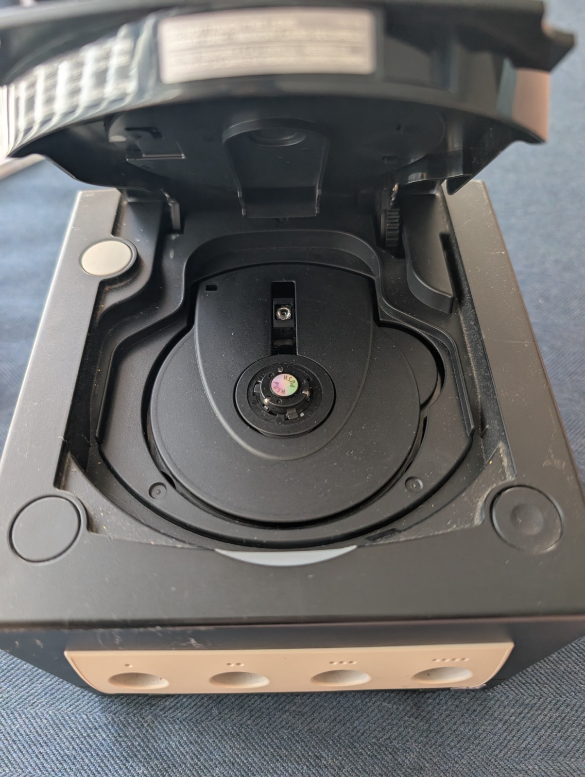 Nintendo GameCube Home Console in Black and four controllers