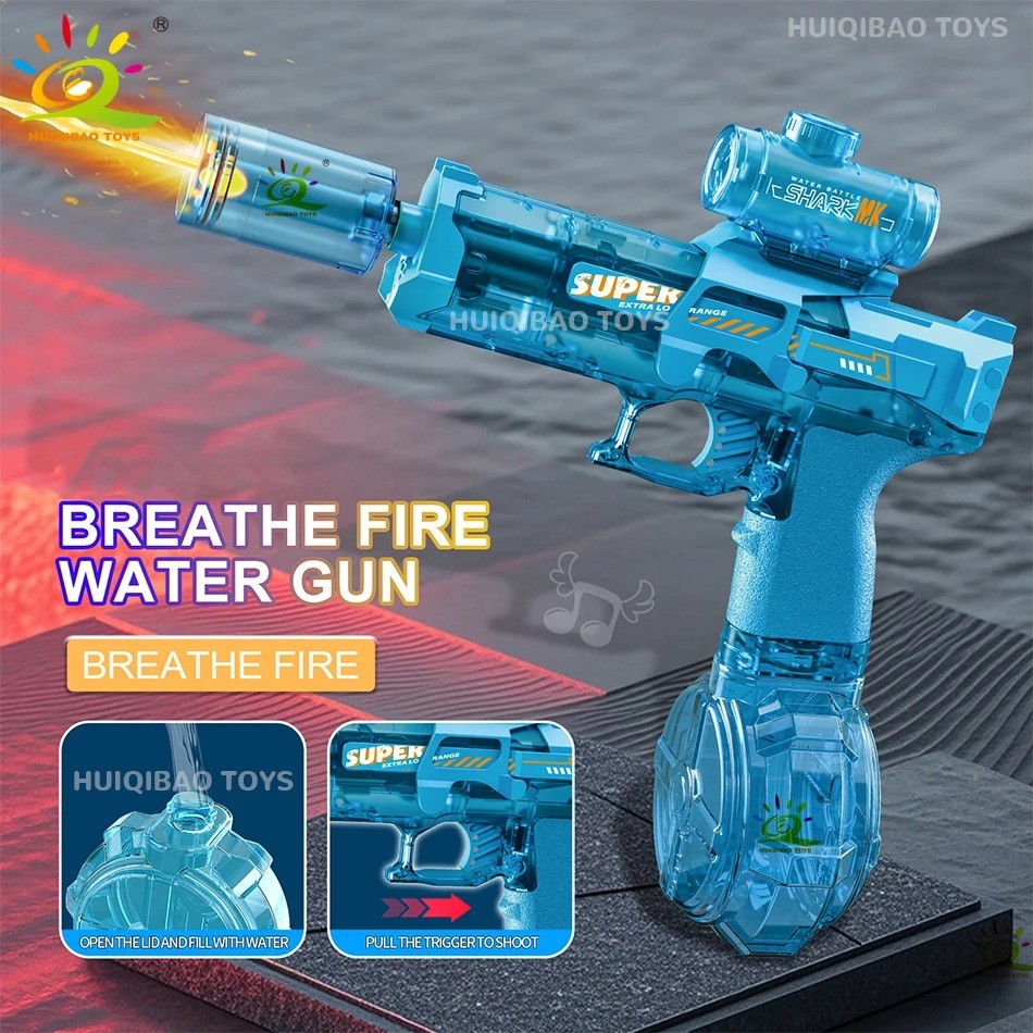 HUIQIBAO Electric Pulse Water Gun Simulated Flame Sensor Light Fully Automatic